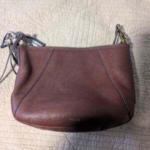 Authentic Fossil Brown Leather Bag